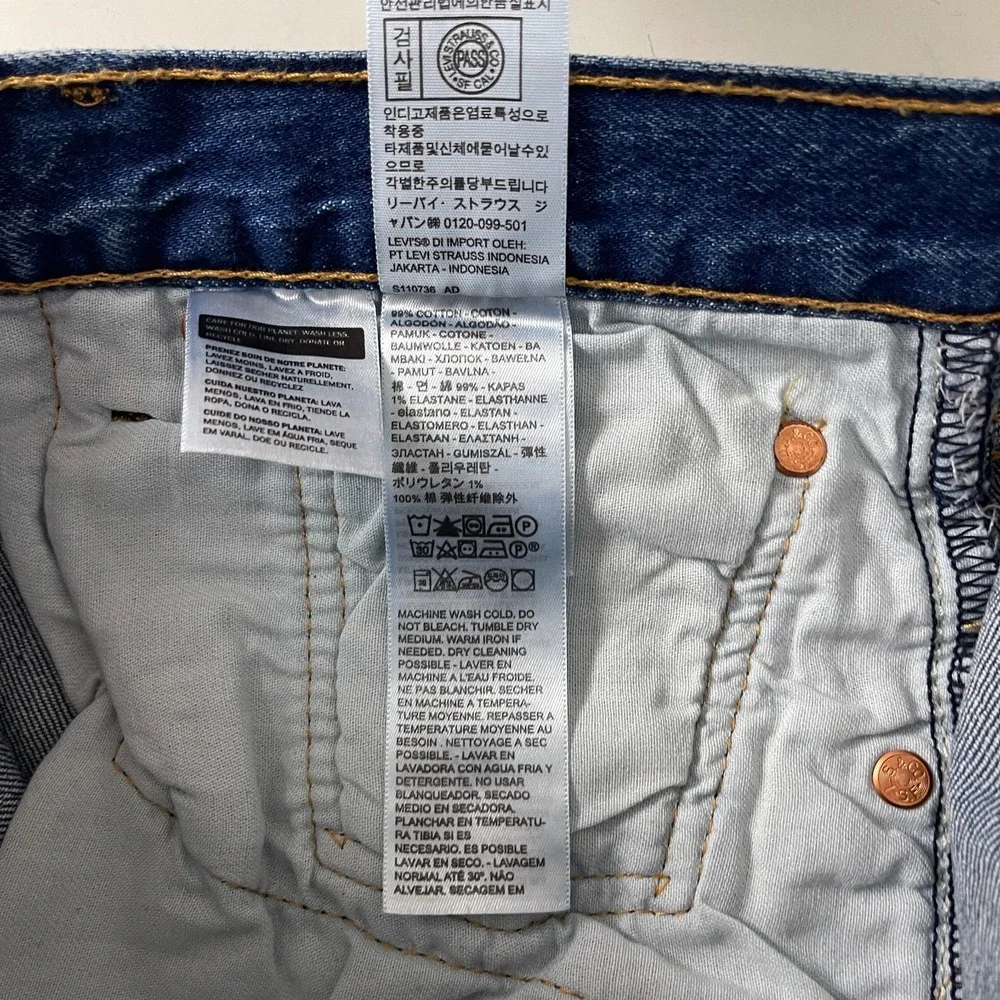 Levis Jeans Mens 36x32 Blue 501 '93 Straight Button Fly Denim Grunge 90s Skater